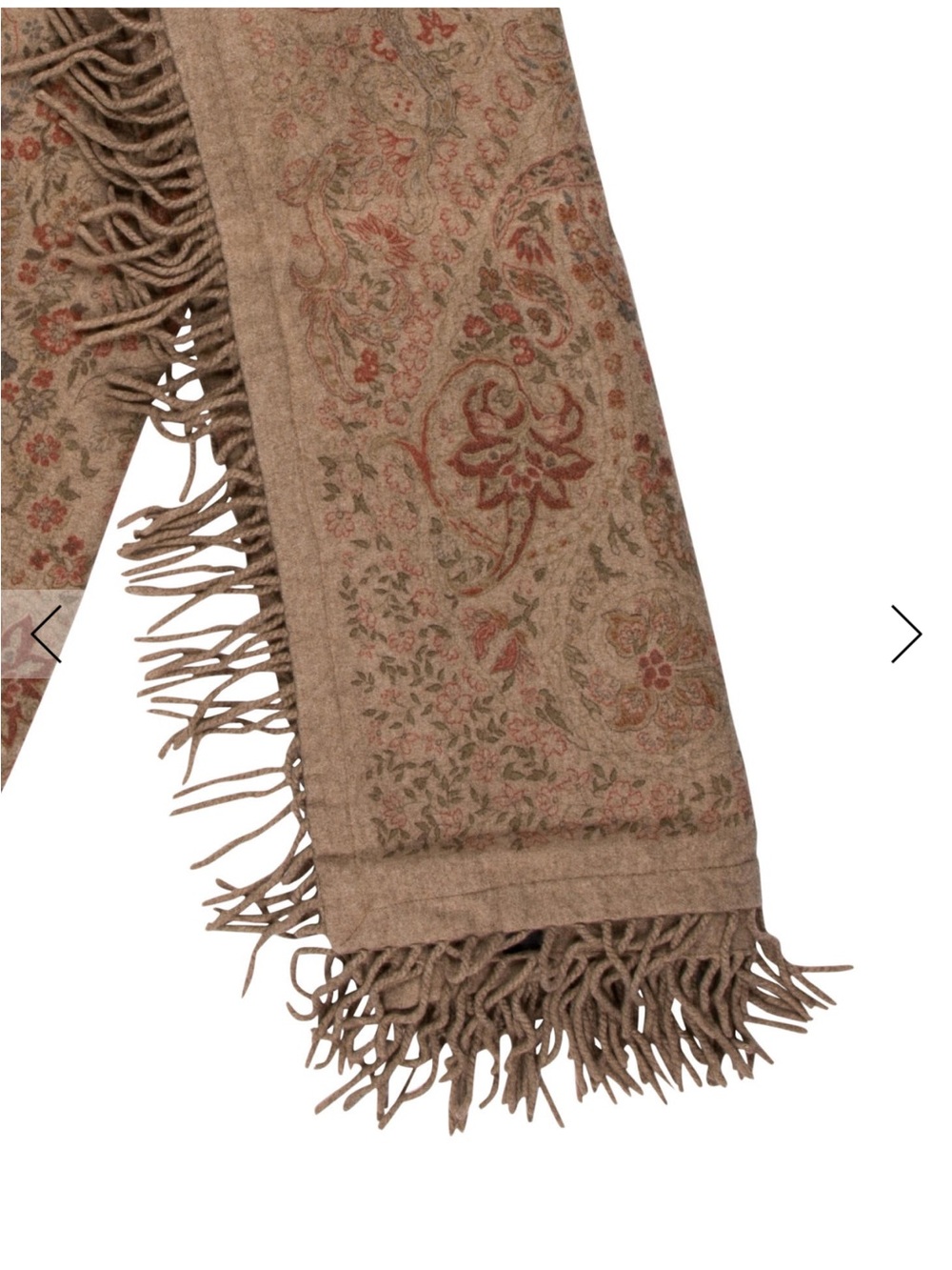 Etro Cashmere Floral Paisley Fringe Throw Blanket Home